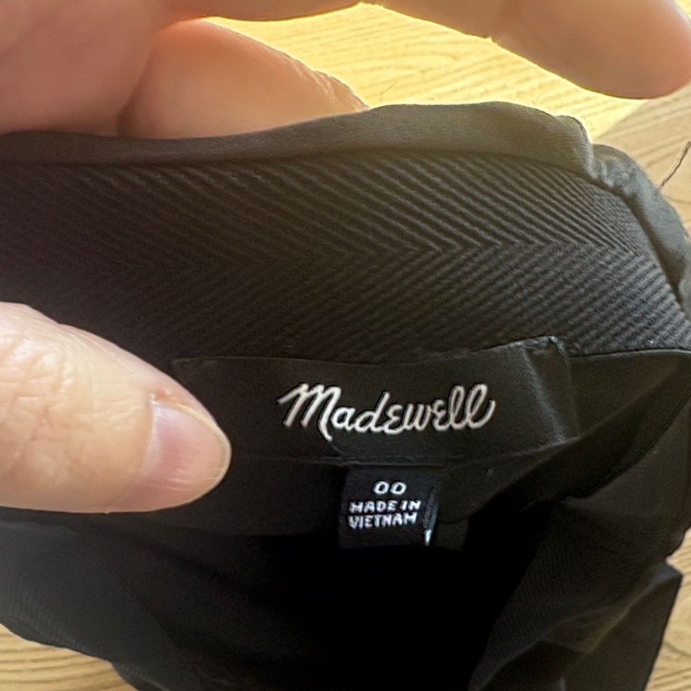 Madewell Black Midi Skirt “silk” style